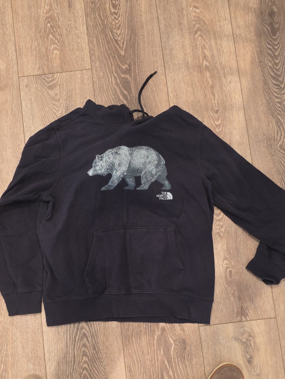 The North Face Men's Black Crewneck Sweatshirt with Bear Graphic